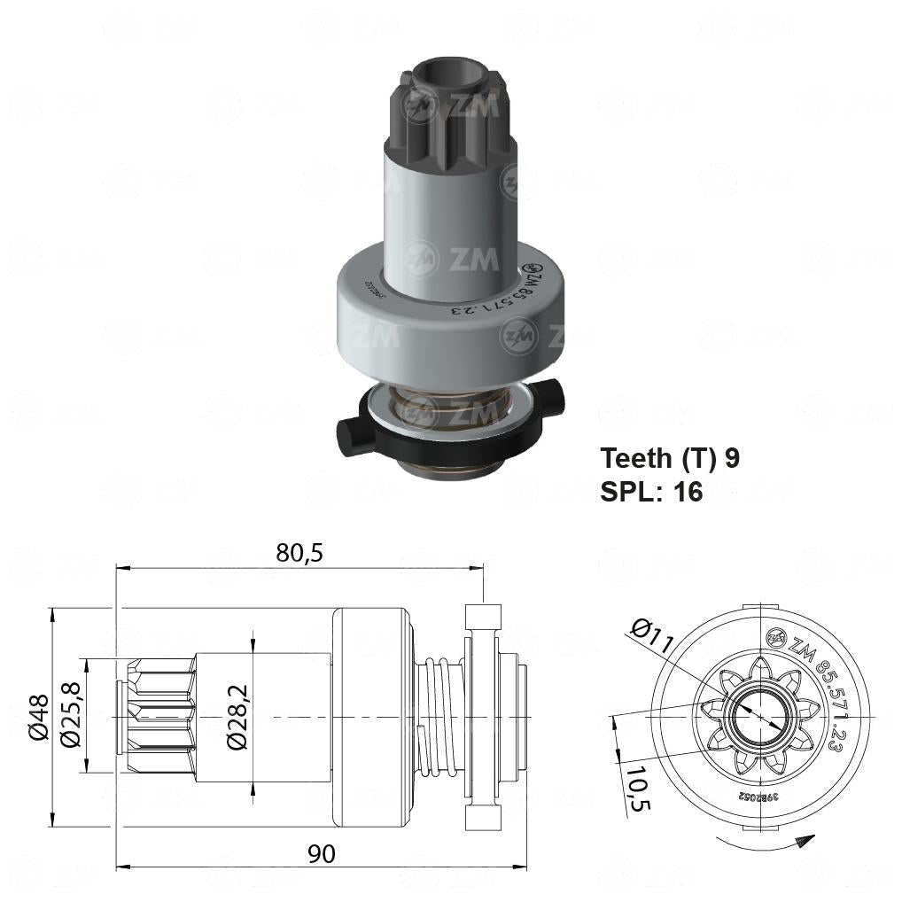Impulsor de Partida - ZM - 85.571.23 - (1)