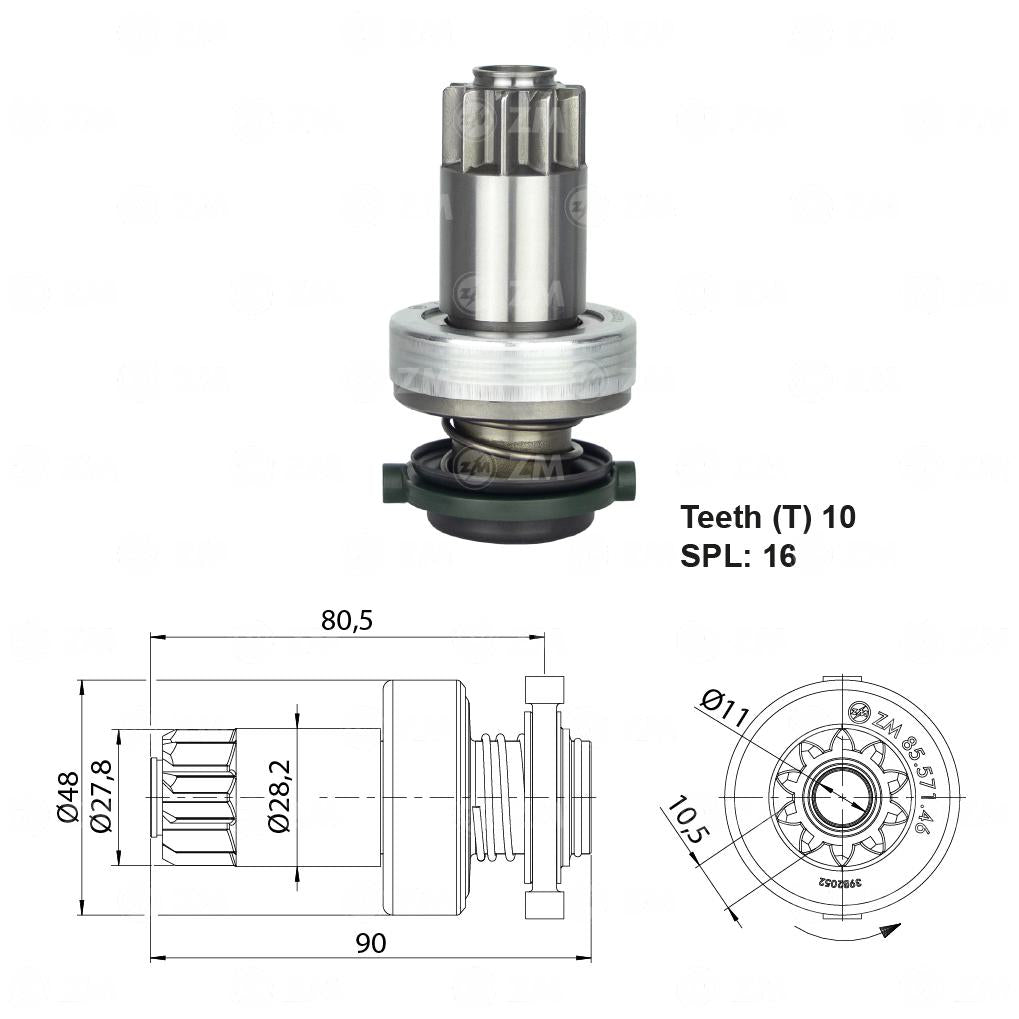 Impulsor de Partida - ZM - 85.571.46 - (1)