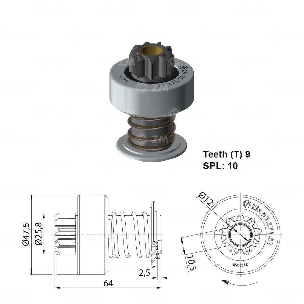 Impulsor de Partida - ZM - 85.571.51 - (1)