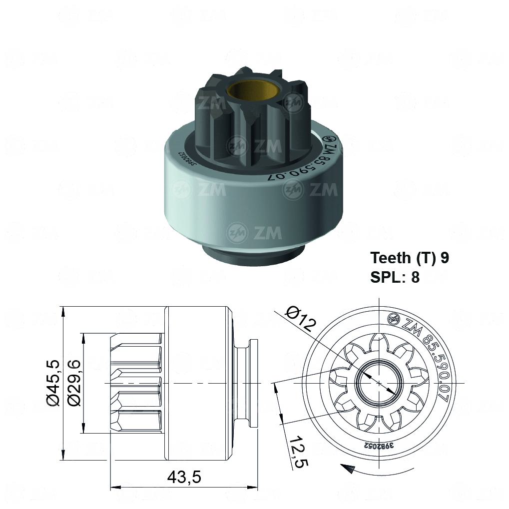 Impulsor de Partida - ZM - 85.590.07 - (1)