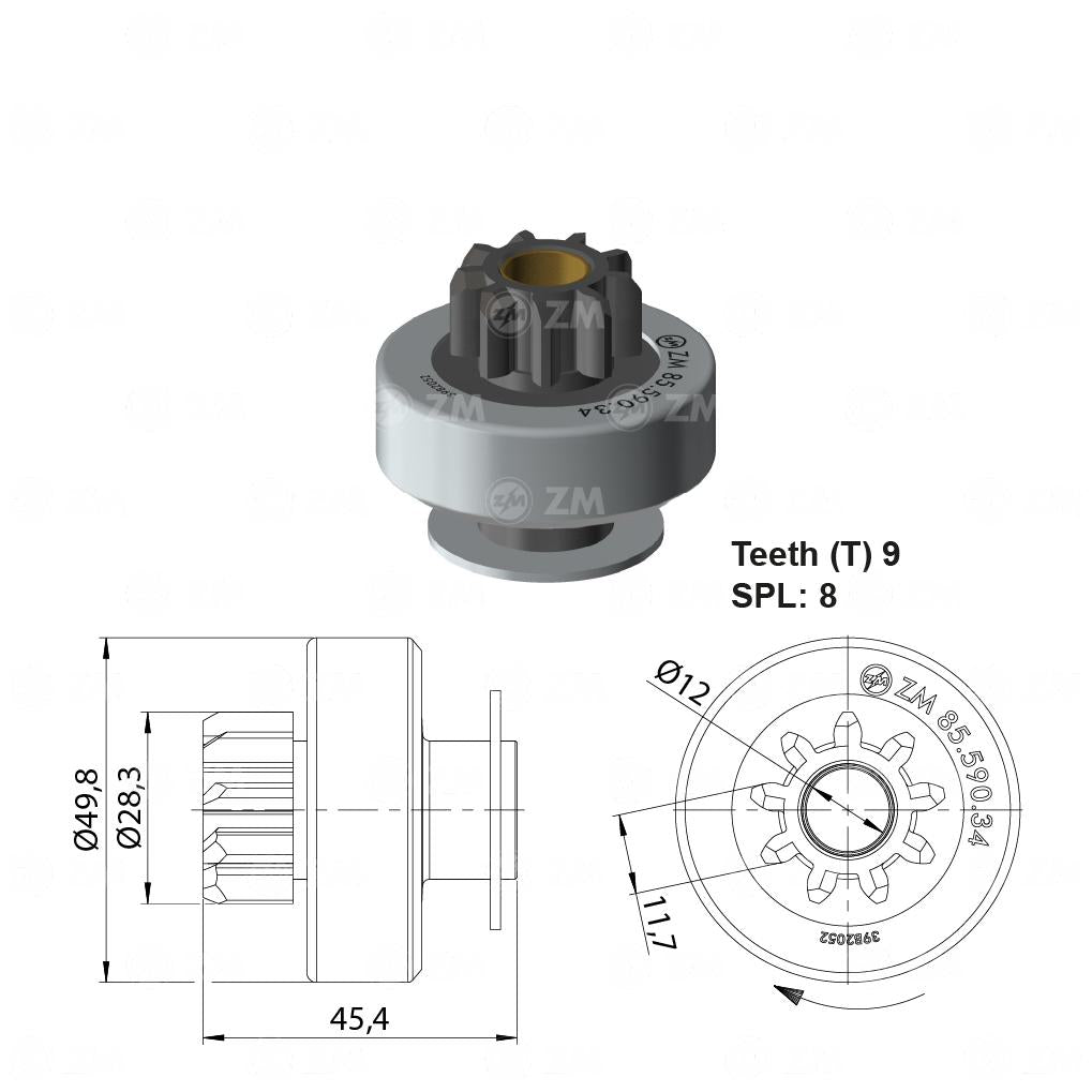 Impulsor de Partida - ZM - 85.590.34 - (1)