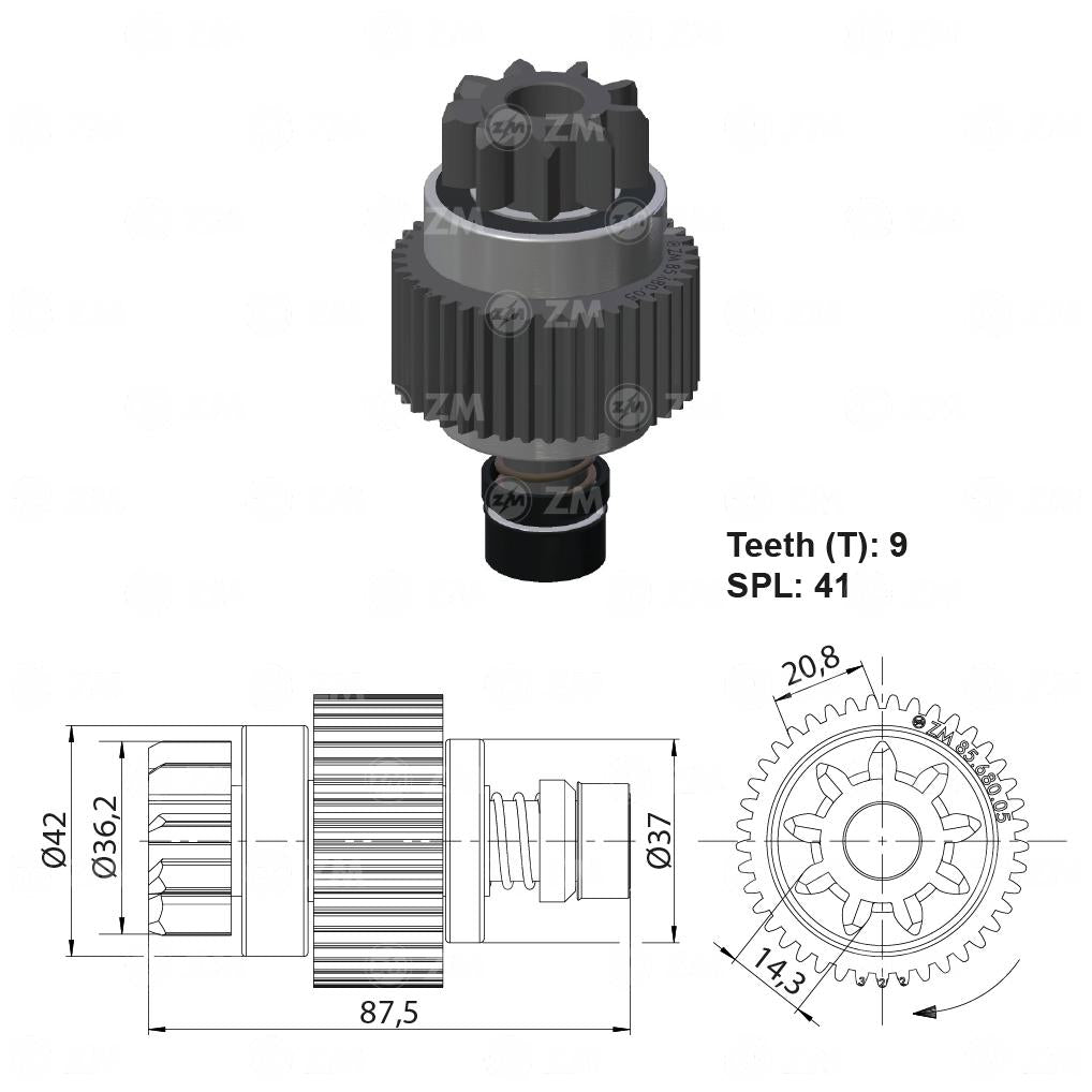 Impulsor de Partida - ZM - 85.680.05 - (1)