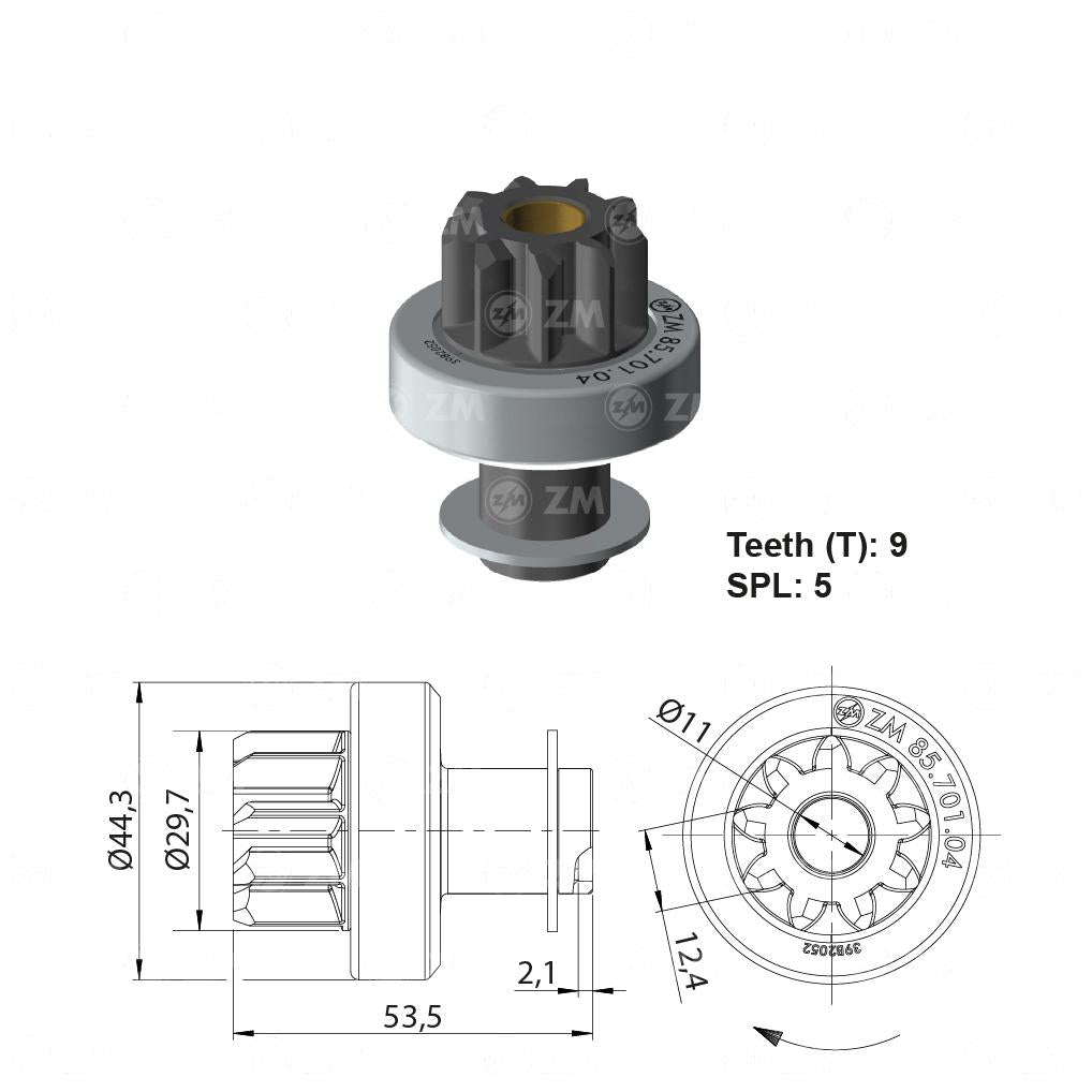 Impulsor de Partida - ZM - 85.701.04 - (1)