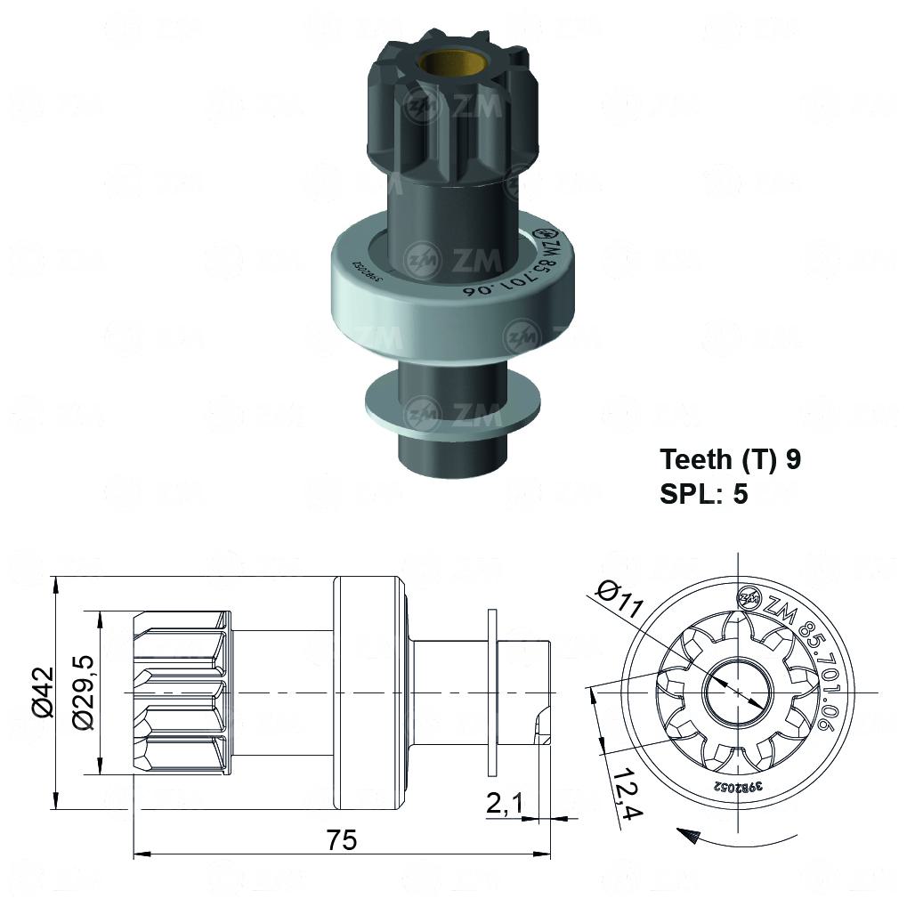 Impulsor de Partida - ZM - 85.701.06 - (1)