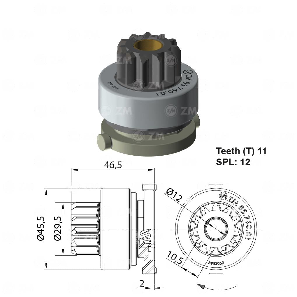 Impulsor de Partida - ZM - 85.760.01 - (1)