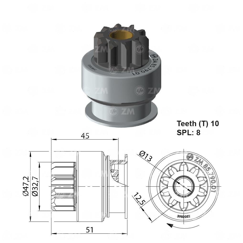 Impulsor de Partida - ZM - 85.790.01 - (1)