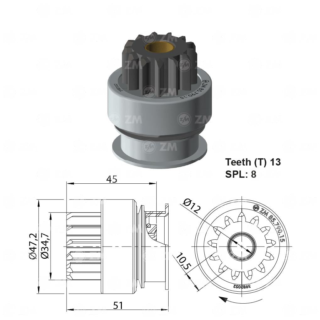 Impulsor de Partida - ZM - 85.790.15 - (1)