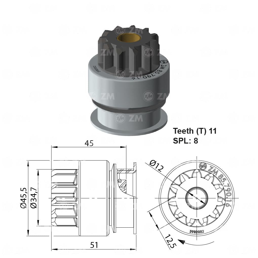 Impulsor de Partida - ZM - 85.790.16 - (1)