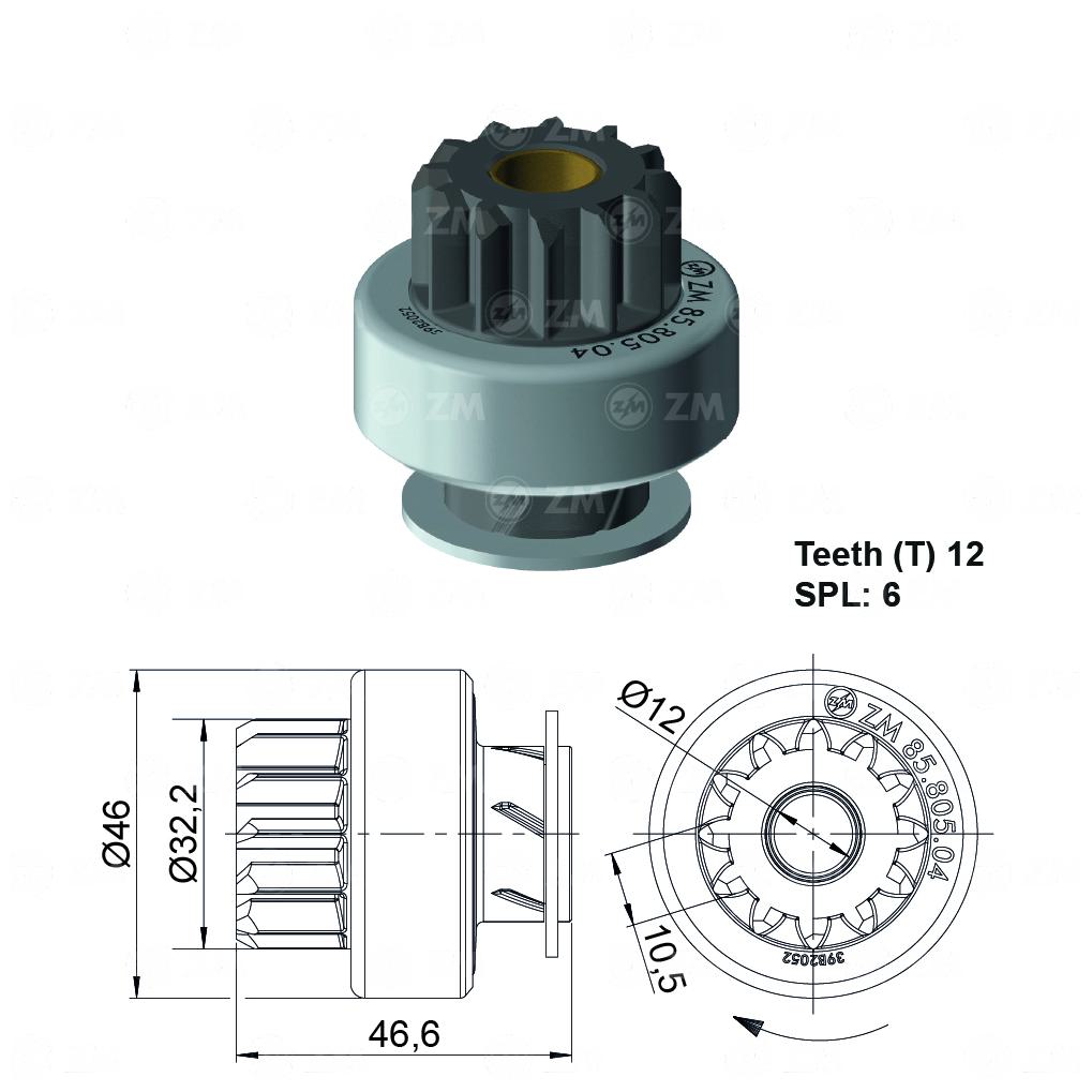 Impulsor de Partida - ZM - 85.805.04 - (1)
