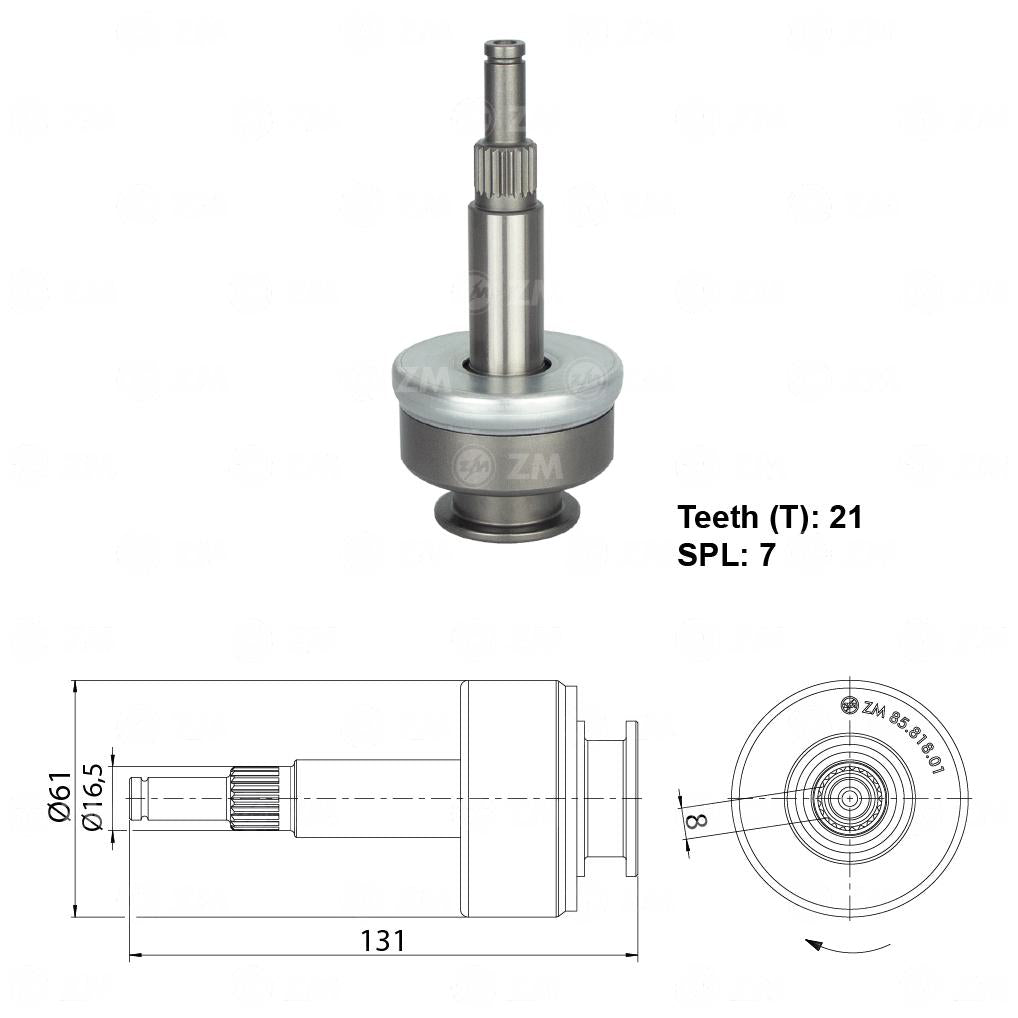 Impulsor de Partida - ZM - 85.818.01 - (1)