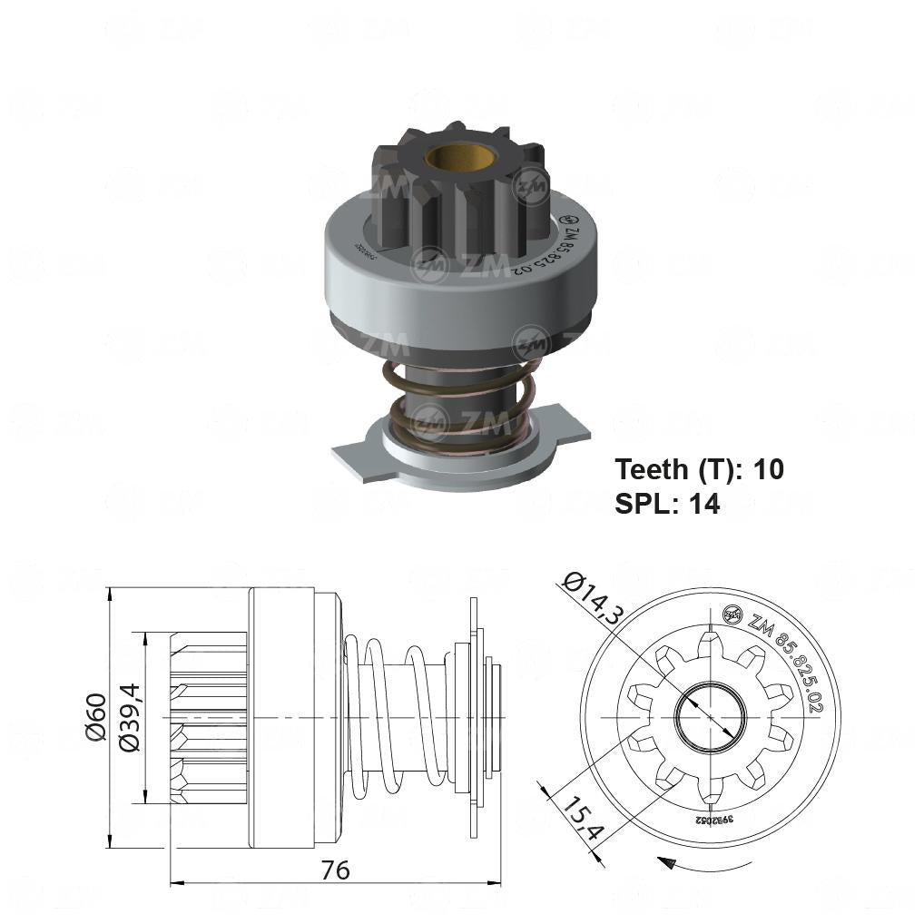 Impulsor de Partida - ZM - 85.825.02 - (1)