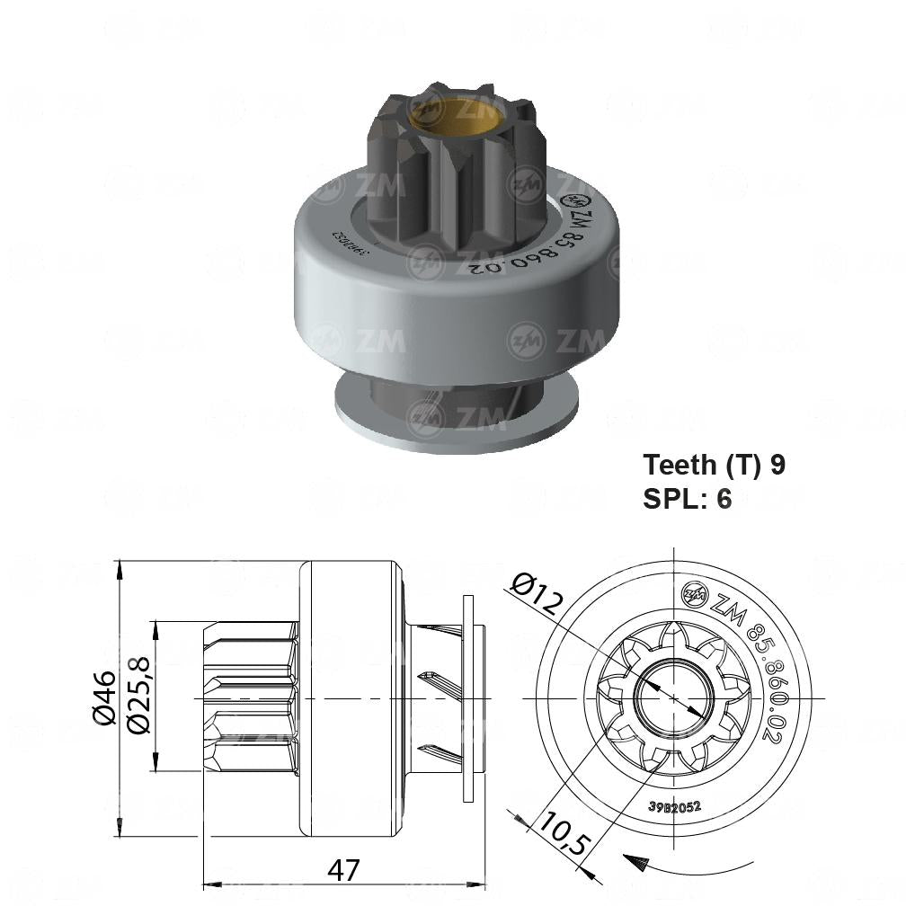 Impulsor de Partida - ZM - 85.860.02 - (1)
