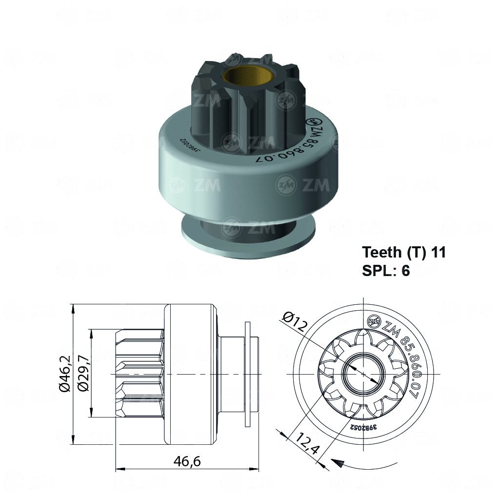 Impulsor de Partida - ZM - 85.860.07 - (1)