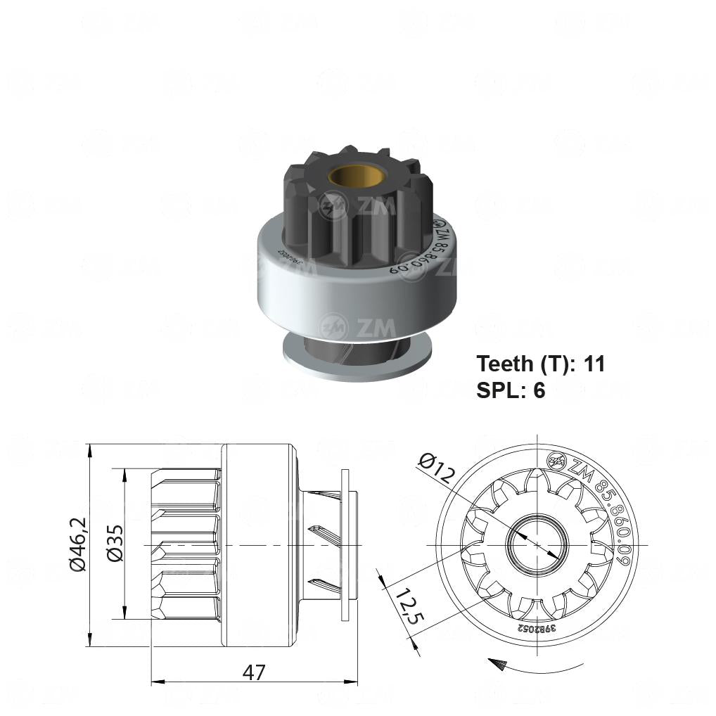 Impulsor de Partida - ZM - 85.860.09 - (1)