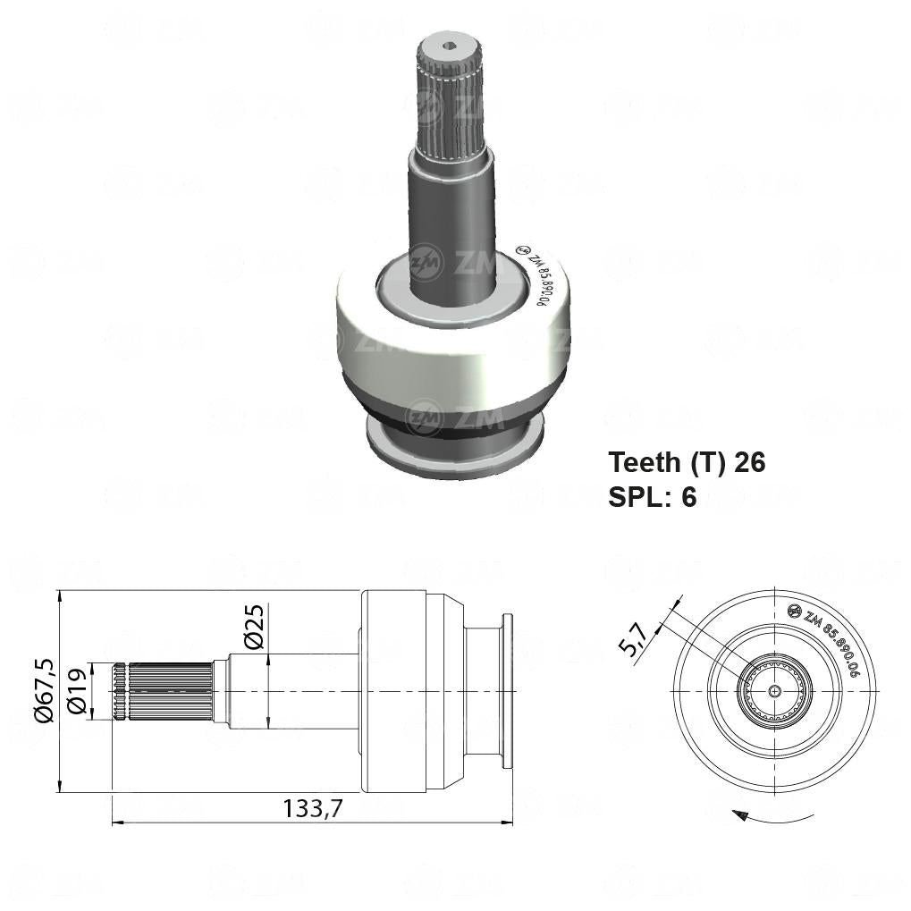 Impulsor de Partida - ZM - 85.890.06 - (1)