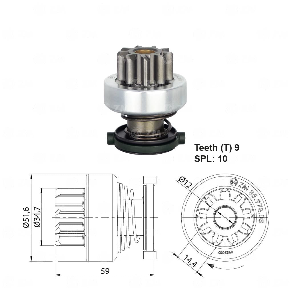 Impulsor de Partida - ZM - 85.978.03 - (1)
