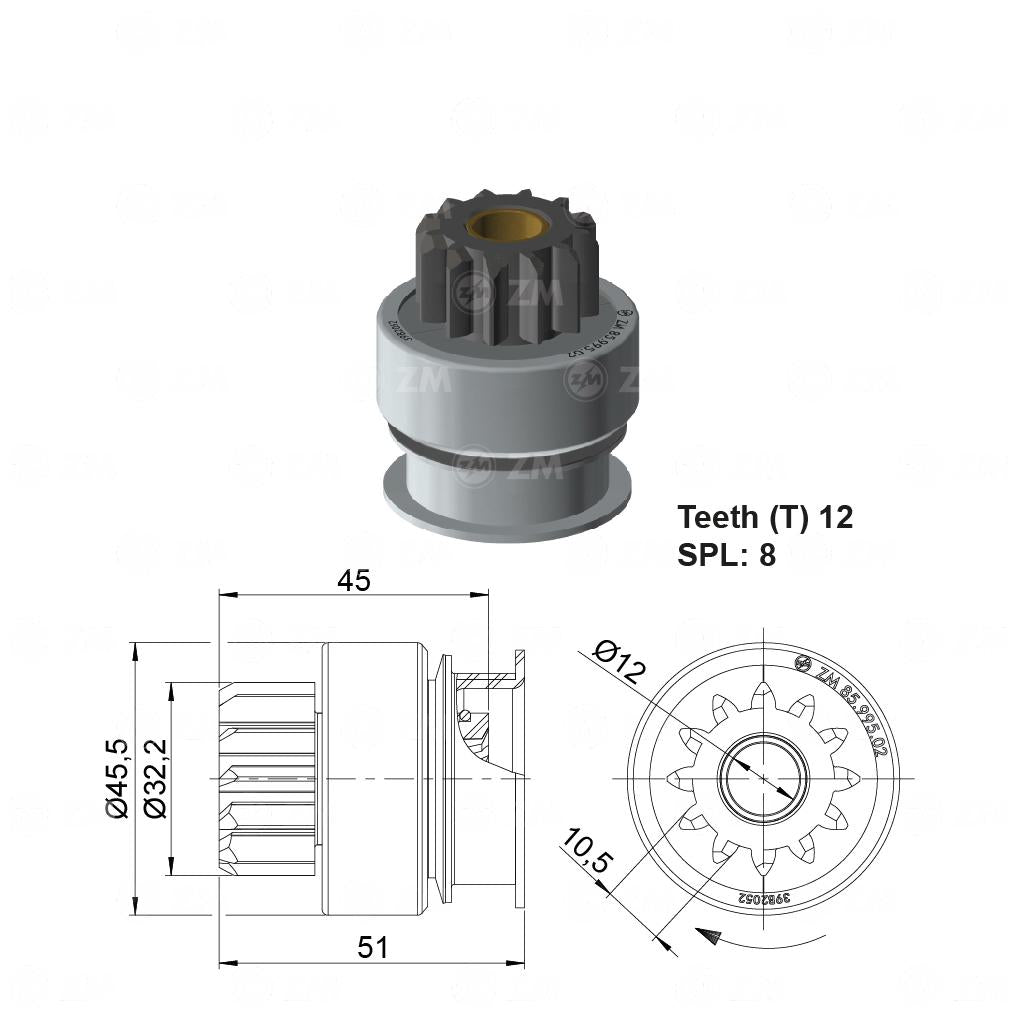 Impulsor de Partida - ZM - 85.995.02 - (1)