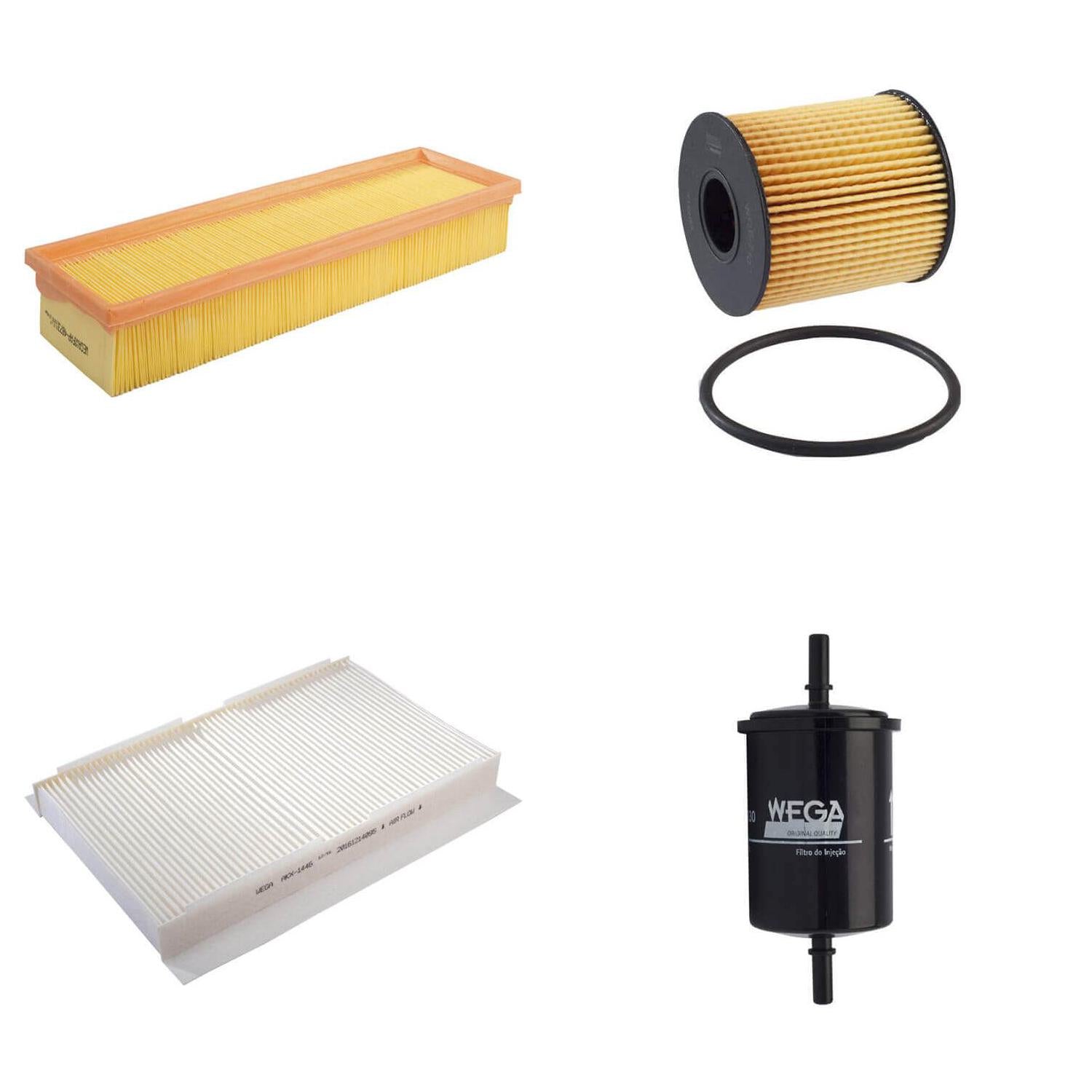 Kit Filtro Ar Comb Óleo Cab Citroën Aircross C3 C3 Picasso 1.4 8V 1.6 16V 06/12 - Wega - WKL-101 - (8)