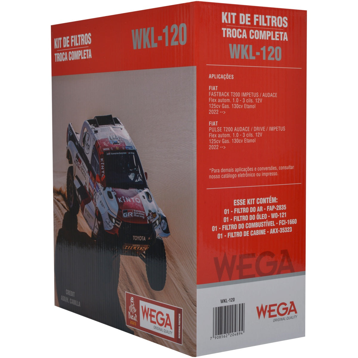 Kit de Filtros Pulse Fastback 1.0 12V Turbo - Wega - Wkl-120 - (3)