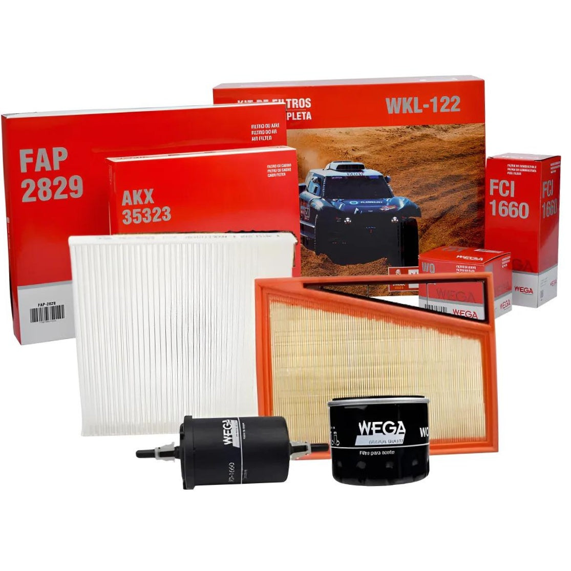 Kit Troca Completa Óleo Ar Cabine Combust Argo Mobi Uno Cronos Pulse Strada - Wega - WKL-122 - (6)