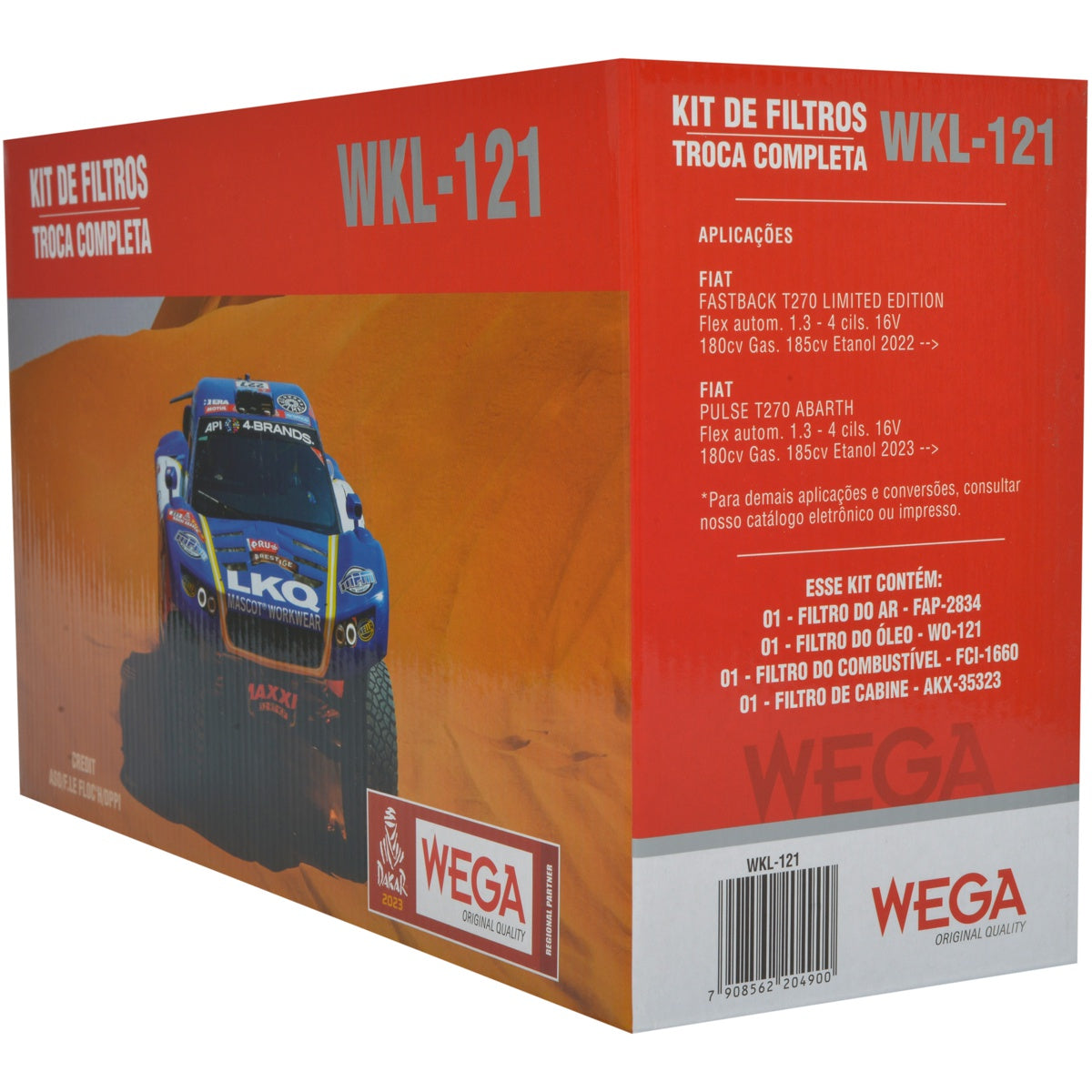 Kit de Filtros Pulse Fastback 1.3 Turbo - Wega - Wkl-121 - (3)