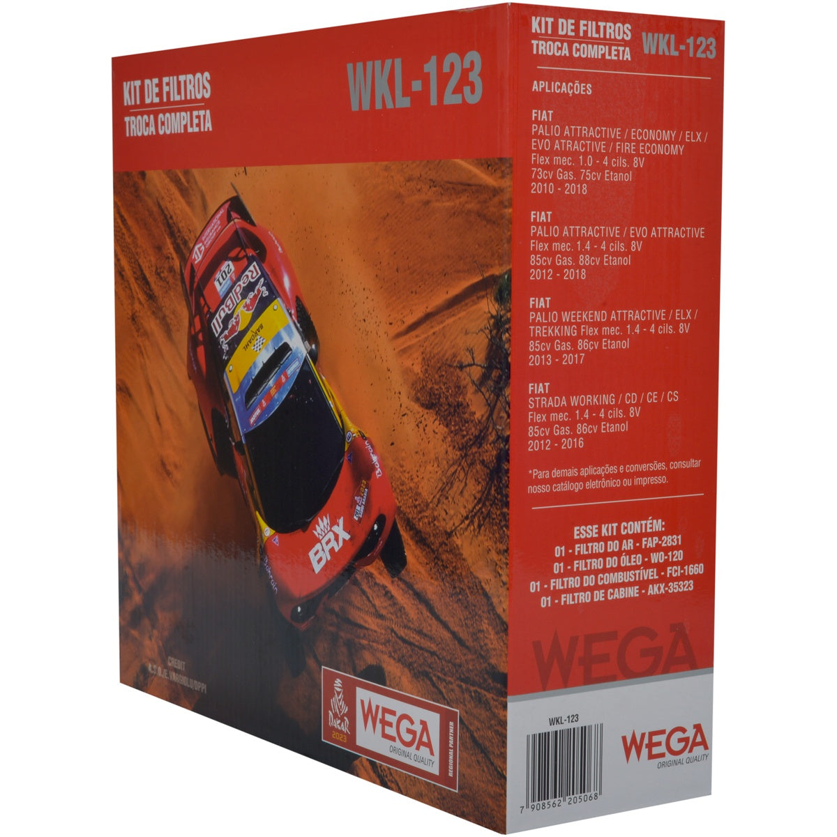 Kit Filtros Fiat Palio Palio Weekend Strada 1.0 1.4 - Wega - WKL-123 - (3)