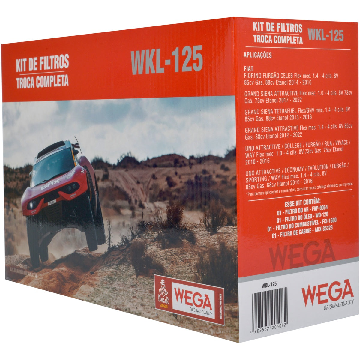 Kit de Filtros Fiorino Grand Siena Uno 1.0 1.4 8V - Wega - Wkl-125 - (3)