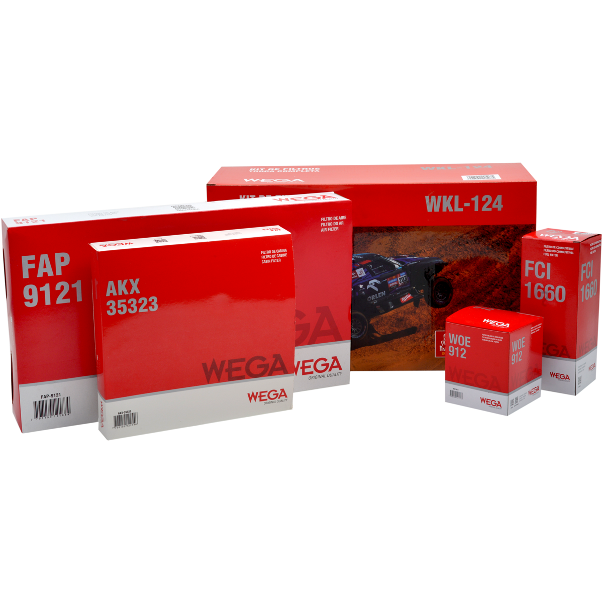 Kit de Filtros Palio Grand Siena Strada Etorq 1.6 1.8 16V - Wega - Wkl-124 - (1)