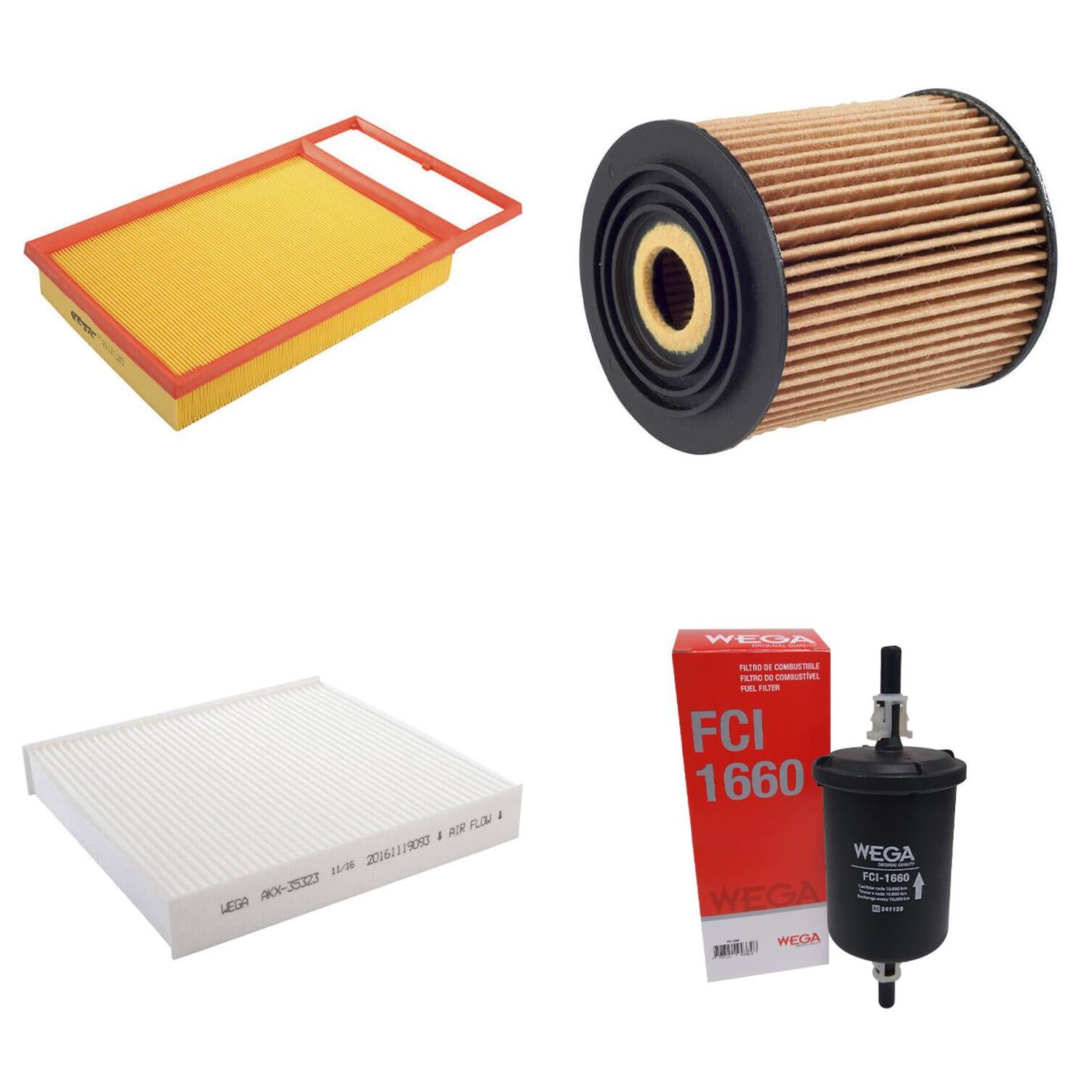 Kit de Filtros Palio Grand Siena Strada Etorq 1.6 1.8 16V - Wega - Wkl-124 - (4)