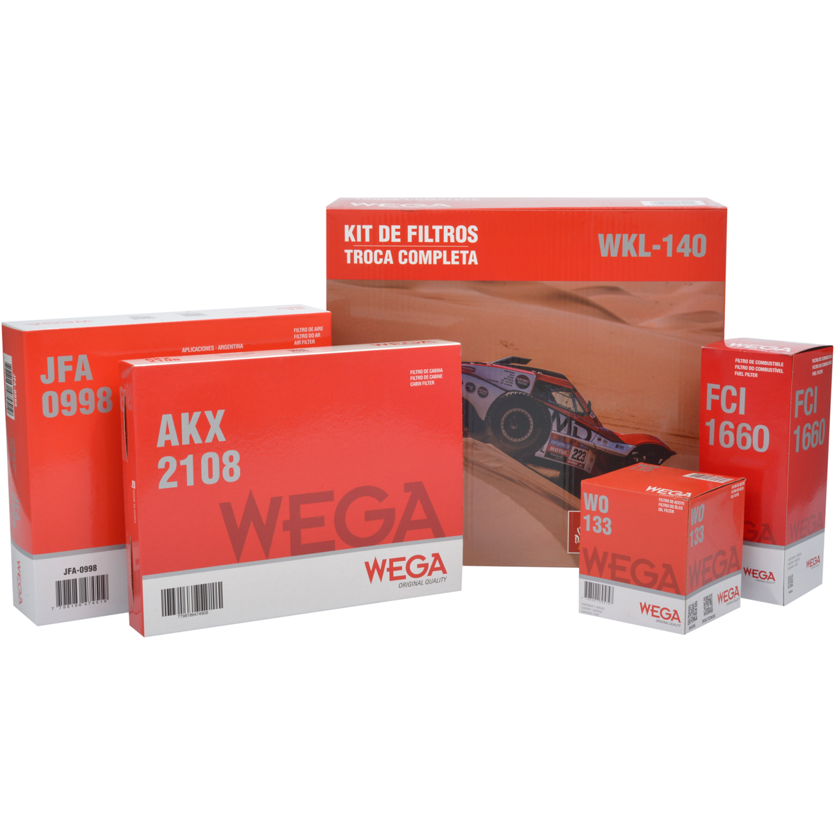 Kit de Filtros Toro 2.4 Compass 2.0 Flex - Wega - Wkl-140 - (1)