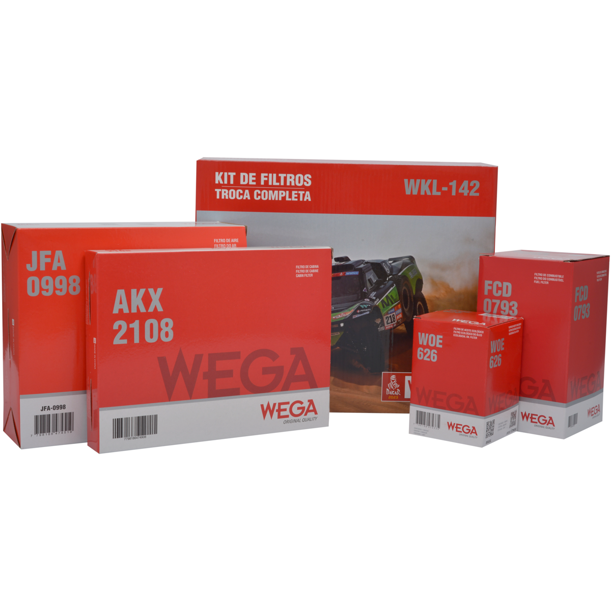Kit Filtro Ar Óleo Comb Cab Commander Compass Renegade Rampage Toro 15/24 - Wega - WKL-142 - (6)