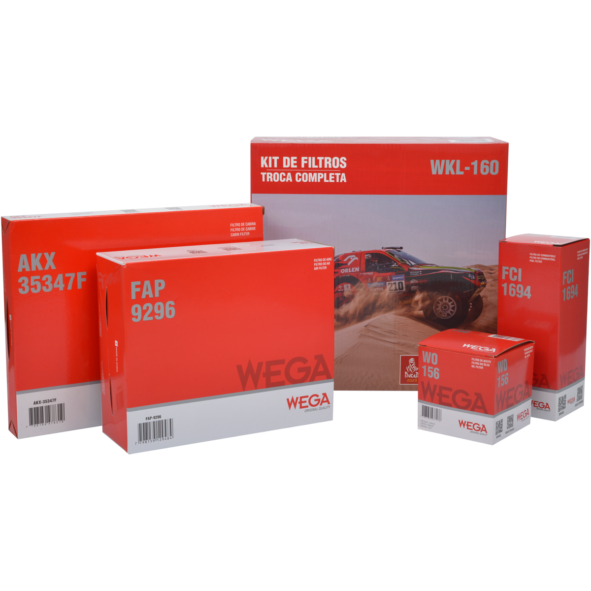 Kit de Filtros Ka 1.0 12V 1.5 16V Fiesta 1.5/1.6 16V Ecosport 1.6 16V após 2016 - Wega - Wkl-160 - (1)