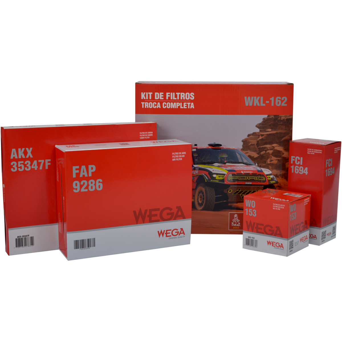 Kit de Filtros Ka 1.0 12V 1.5 16V Fiesta 1.5 Ecosport 1.6 até 2015 - Wega - Wkl-162 - (1)