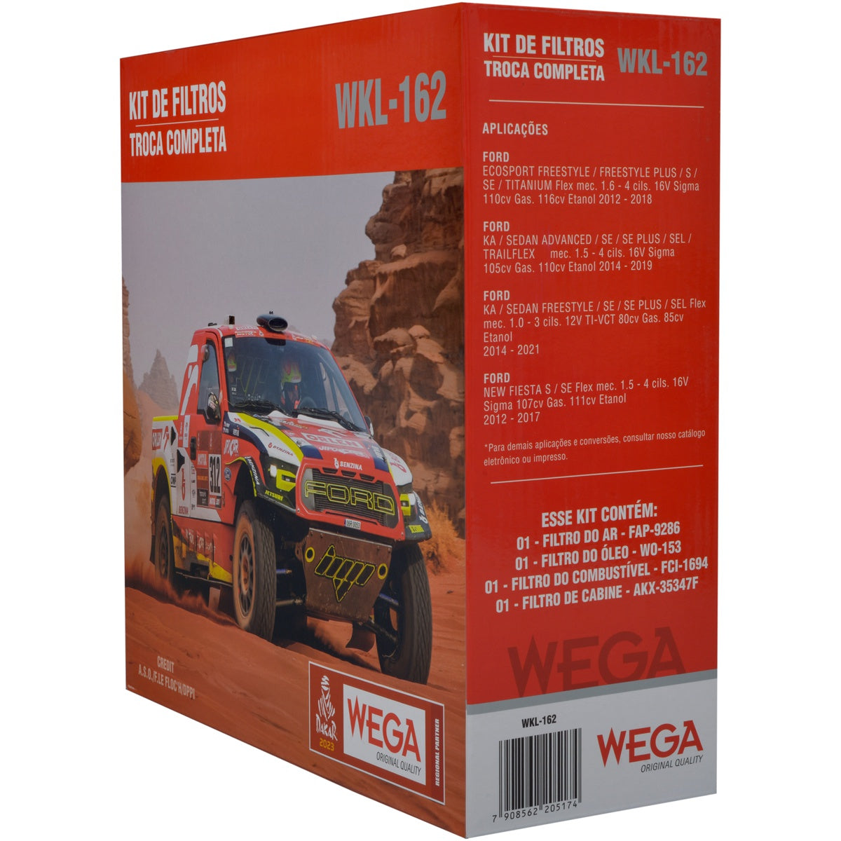 Kit de Filtros Ka 1.0 12V 1.5 16V Fiesta 1.5 Ecosport 1.6 até 2015 - Wega - Wkl-162 - (3)