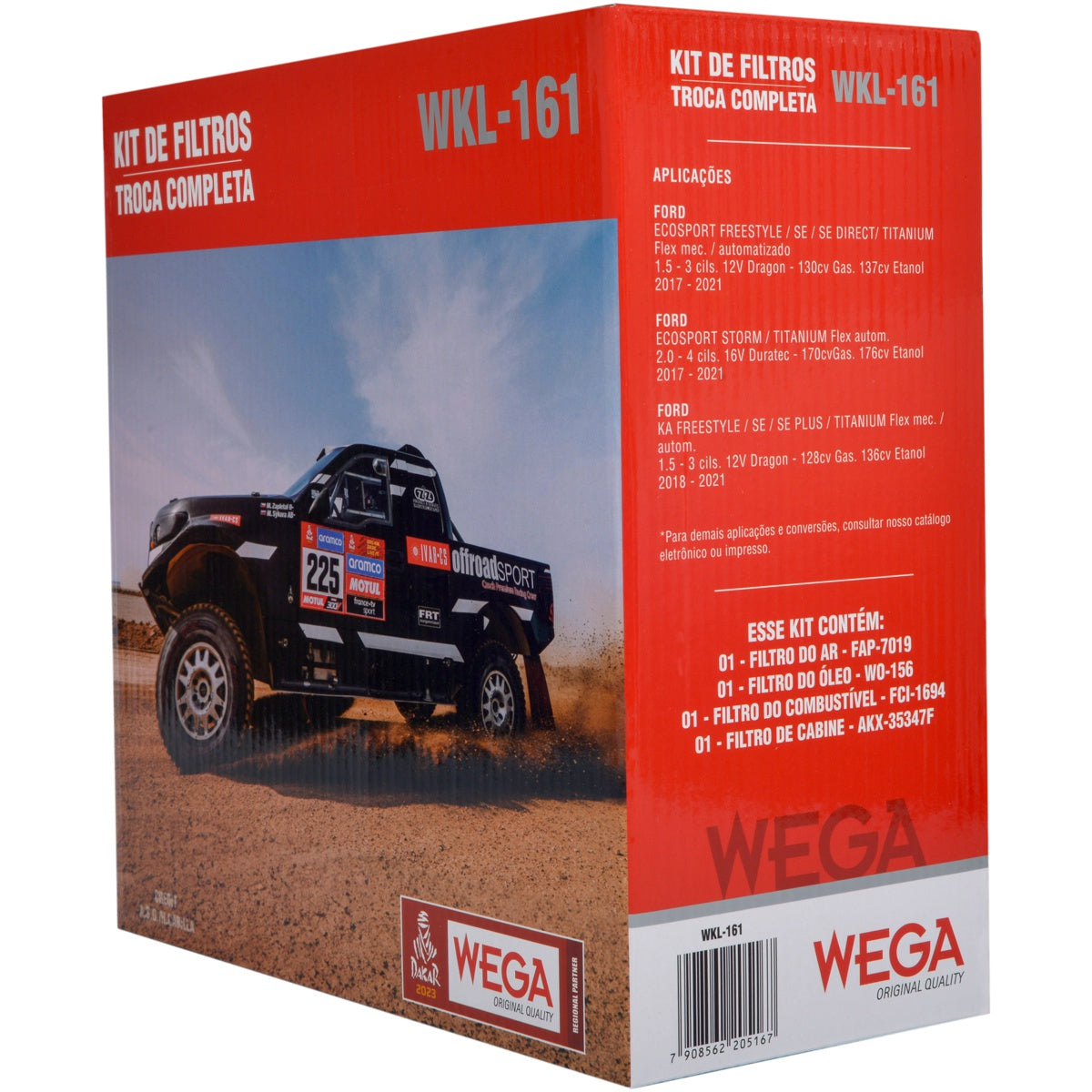 Kit de Filtros Ka 1.5 12V Ecosport 1.5 12V 2.0 16V - Wega - Wkl-161 - (3)
