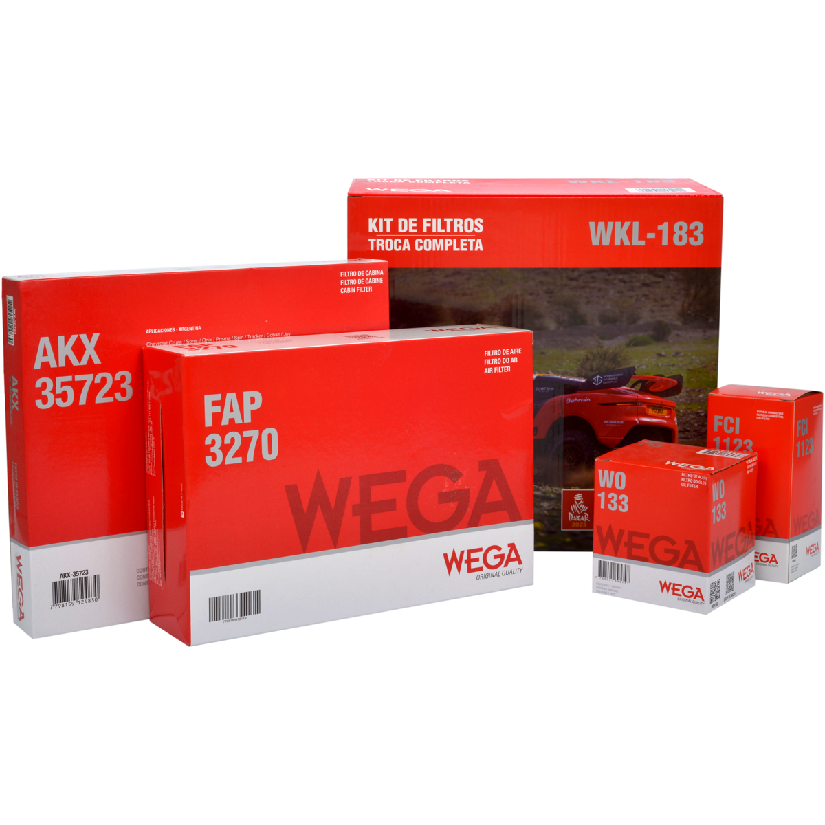Kit Filtros de Ar Combustível Óleo e Cabine para Chevrolet Tracker - Wega - WKL-183 - (6)