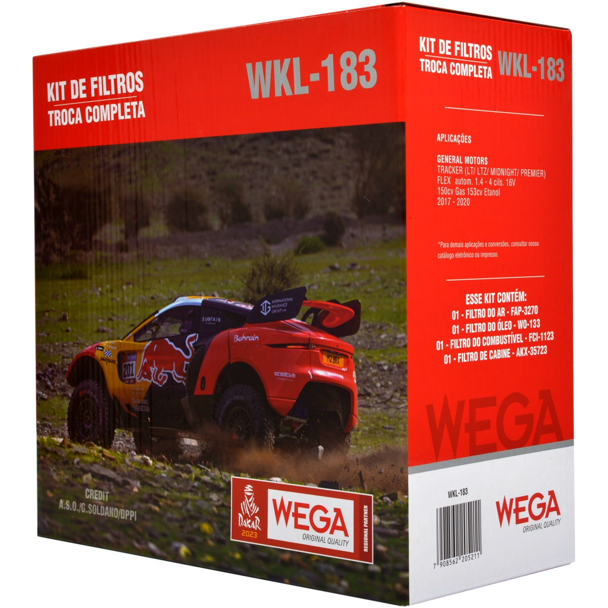 Kit Filtros de Ar Combustível Óleo e Cabine para Chevrolet Tracker - Wega - WKL-183 - (8)