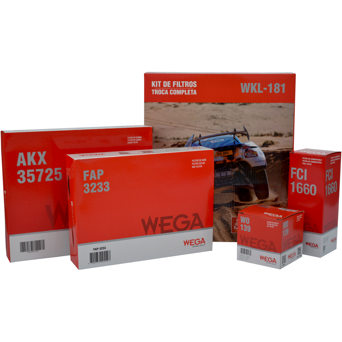 Kit de Filtros Montana Onix Tracker 1.0/1.2 12V - Wega - Wkl-181 - (1)