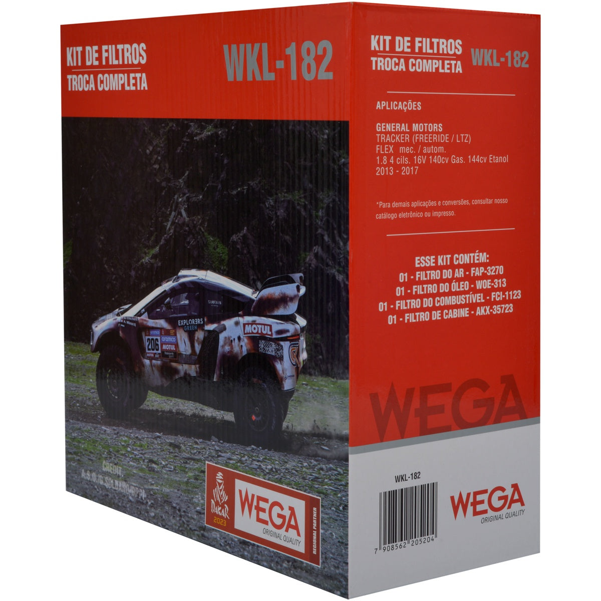 Kit de Filtros Tracker 1.8 16V - Wega - Wkl-182 - (3)