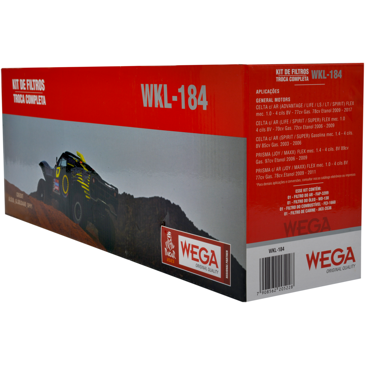 Kit de Filtros Celta Prisma 1.0/1.4 - Wega - Wkl-184 - (3)