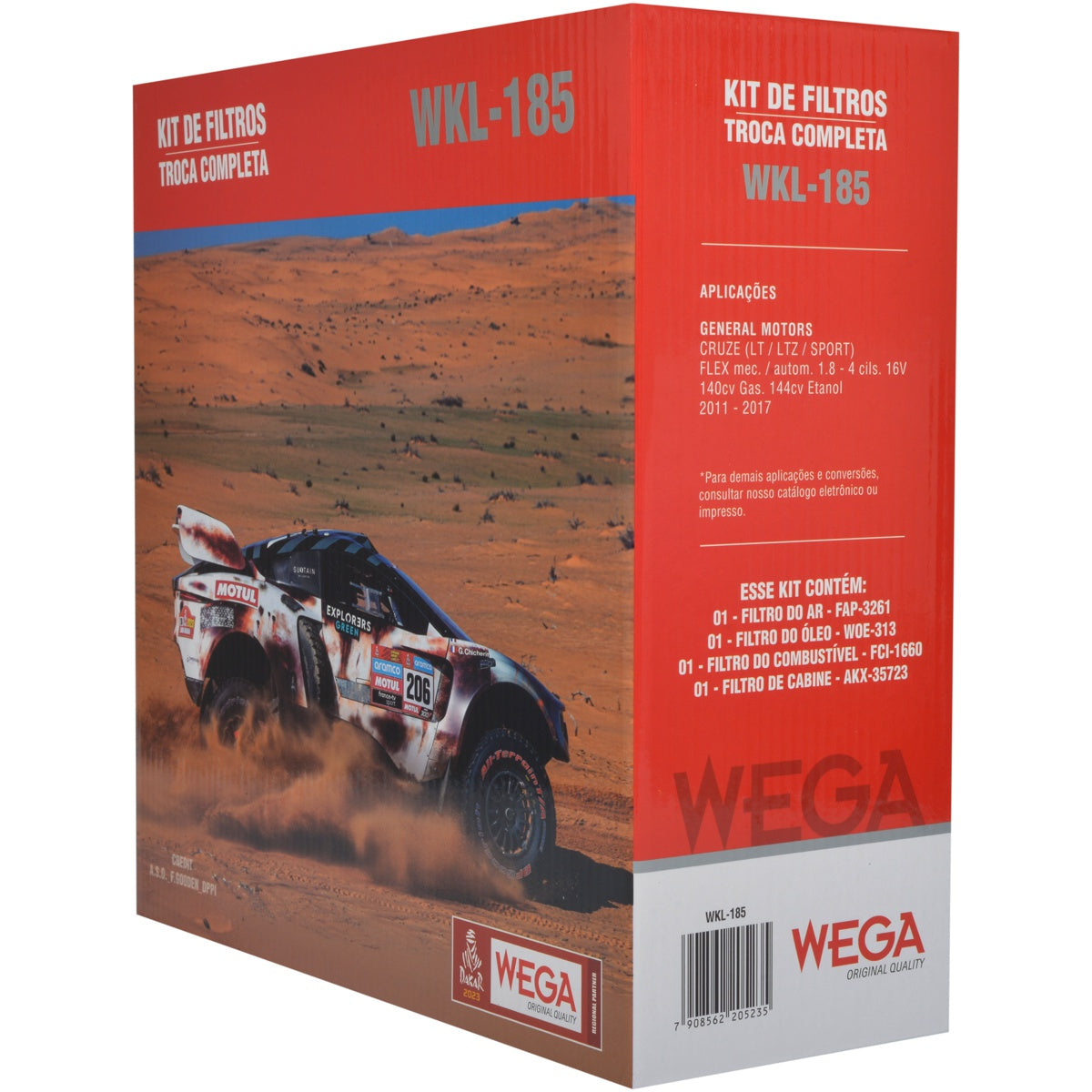Kit de Filtros Cruze 1.8 - Wega - Wkl-185 - (3)