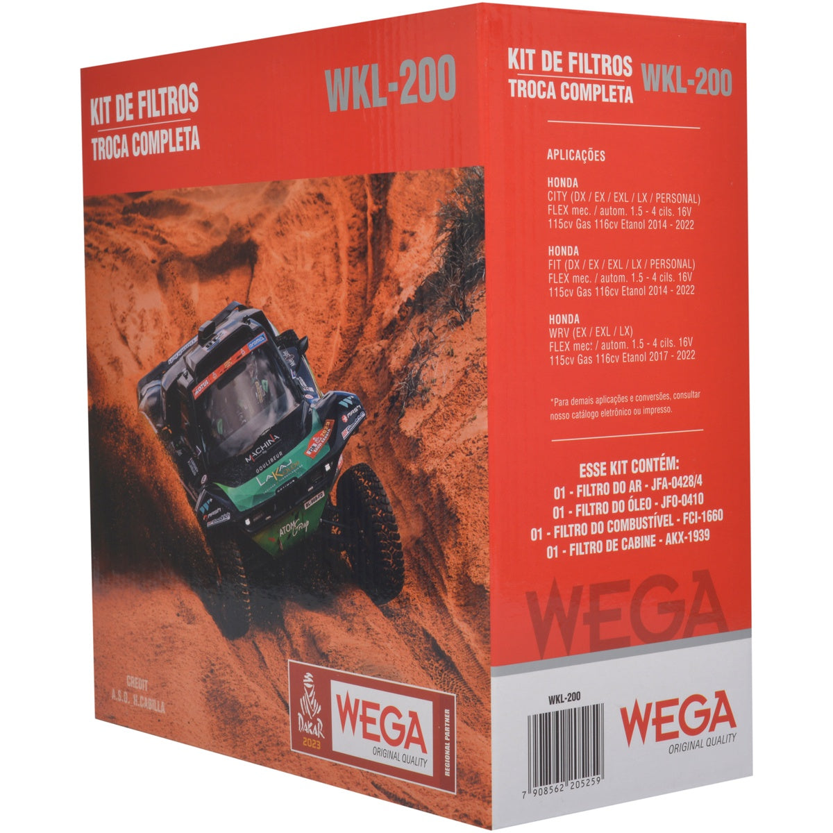 Kit de Filtros City Fit Wr-V 1.5 após 2015 - Wega - Wkl-200 - (3)