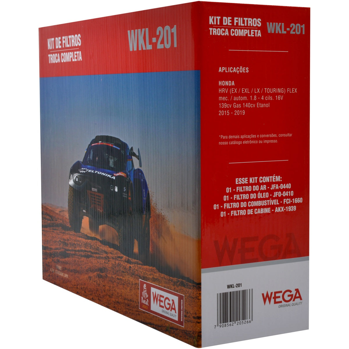 Kit de Filtros Hr-V 1.8 - Wega - Wkl-201 - (3)