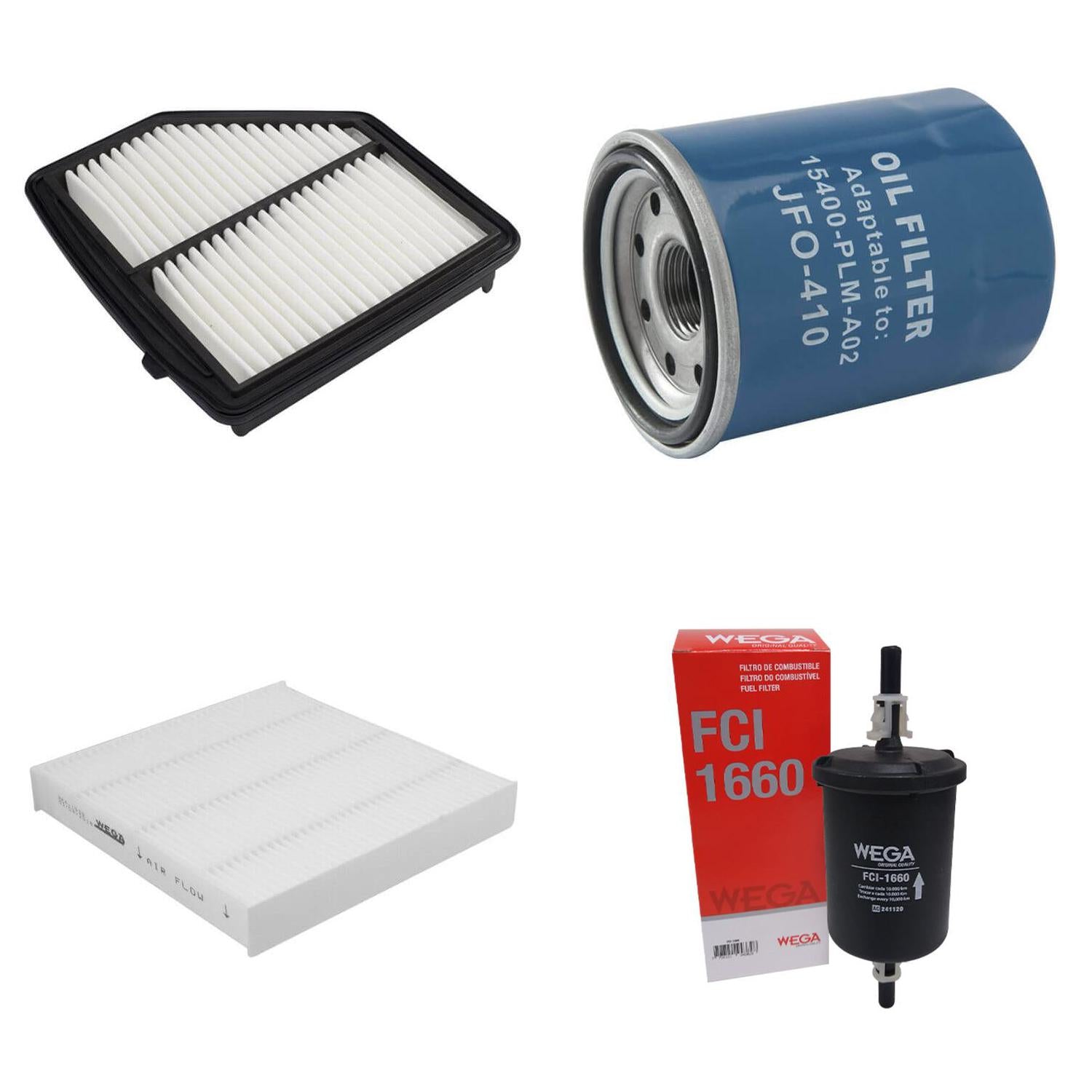 Kit de Filtros Hr-V 1.8 - Wega - Wkl-201 - (4)