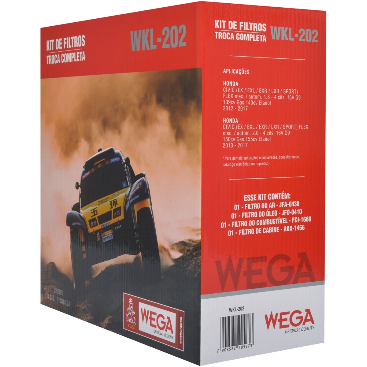 Kit de Filtros Civic G9 2.0 16V - Wega - Wkl-202 - (3)