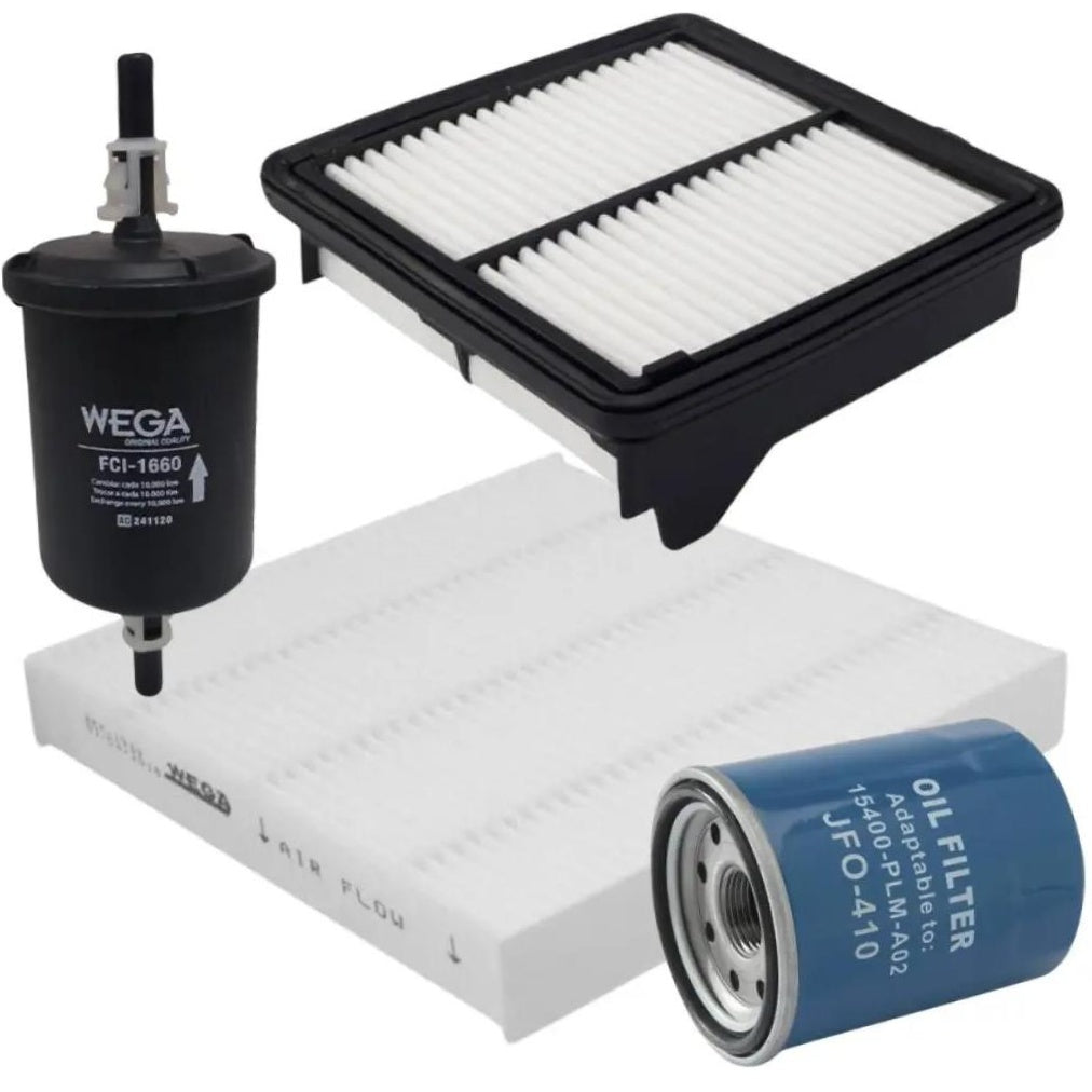 Kit Filtros de Ar Combustível Óleo e Cabine para Honda City e FIT - Wega - WKL-204 - (1)