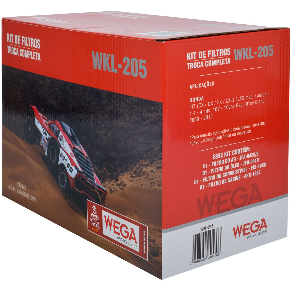 Kit de Filtros Fit 1.4 16V - Wega - Wkl-205 - (3)