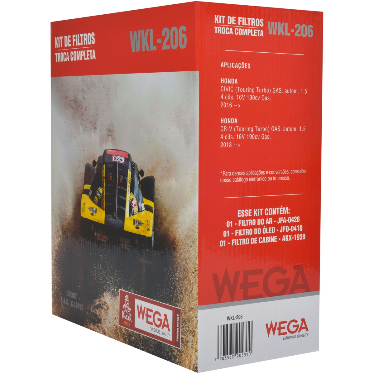 Kit de Filtros Civic Cr-V 1.5 Turbo - Wega - Wkl-206 - (3)