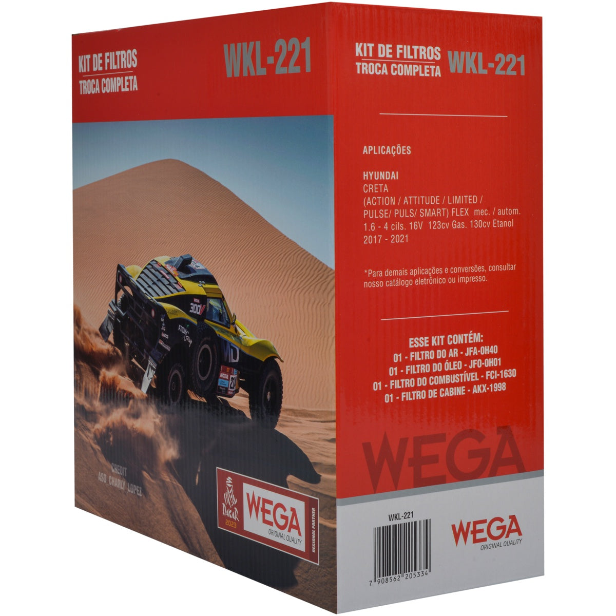 Kit de Filtros Creta 1.6 16V - Wega - Wkl-221 - (3)