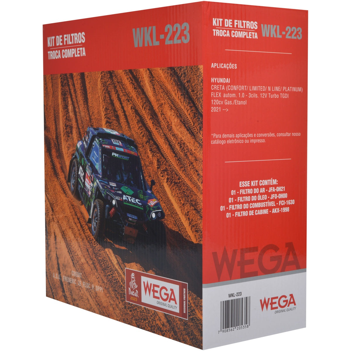 Kit de Filtros Creta 1.0 Turbo - Wega - Wkl-223 - (3)